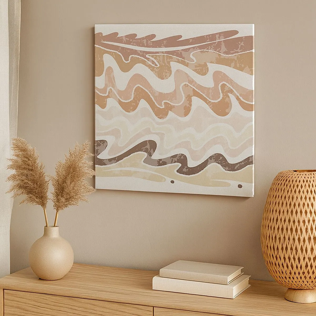 Lærredstryk - Billede på lærred - God energi - gode følelser - 30x30 cm