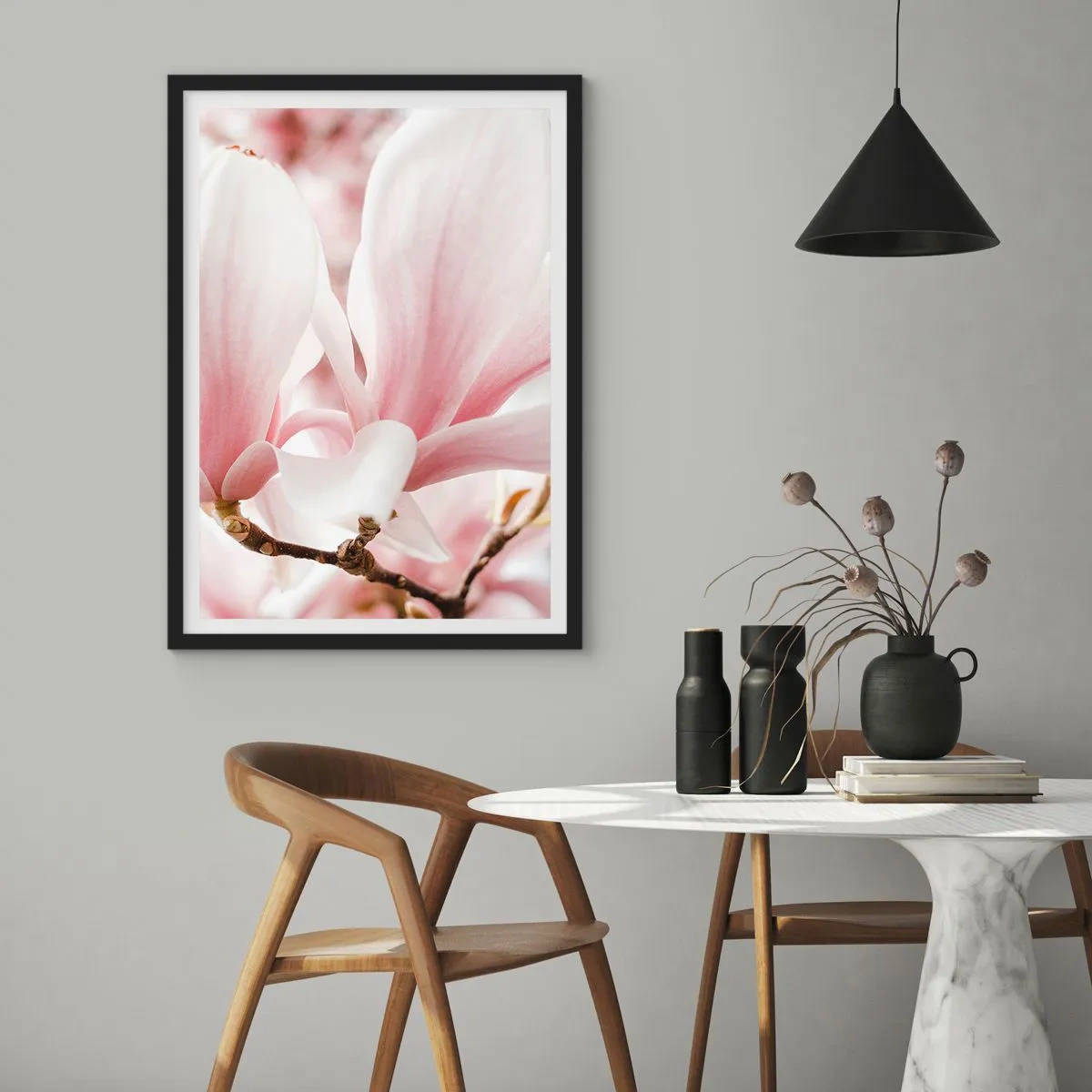 Plakat i sort ramme - Ømhedens umådelighed - 40x50 cm