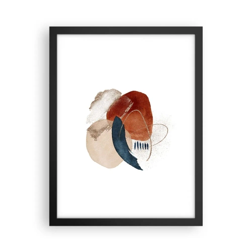 Plakat i sort ramme - Oval sammensætning - 30x40 cm