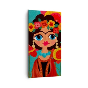 Lærredstryk - Billede på lærred - Valmuens jomfru - 65x120 cm