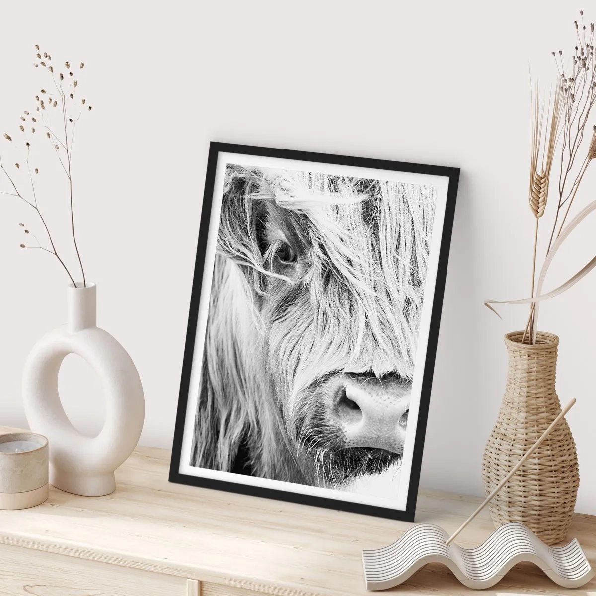 Plakat i sort ramme - Skotsk vildmark - 70x100 cm