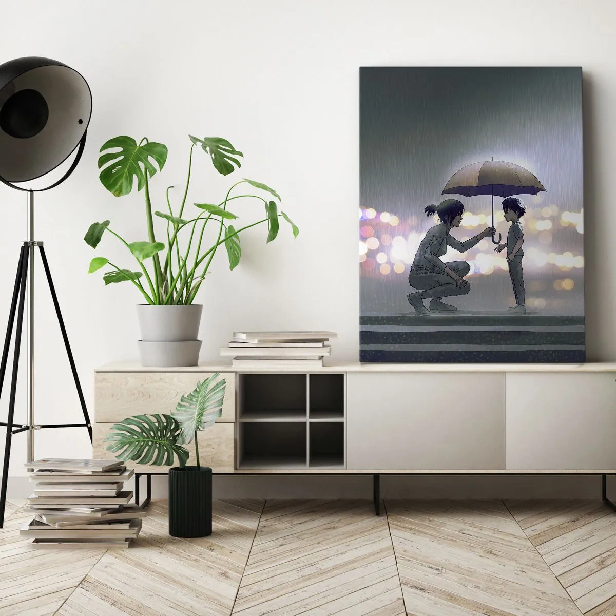 Lærredstryk - Billede på lærred - Og alt er godt nu - 70x100 cm