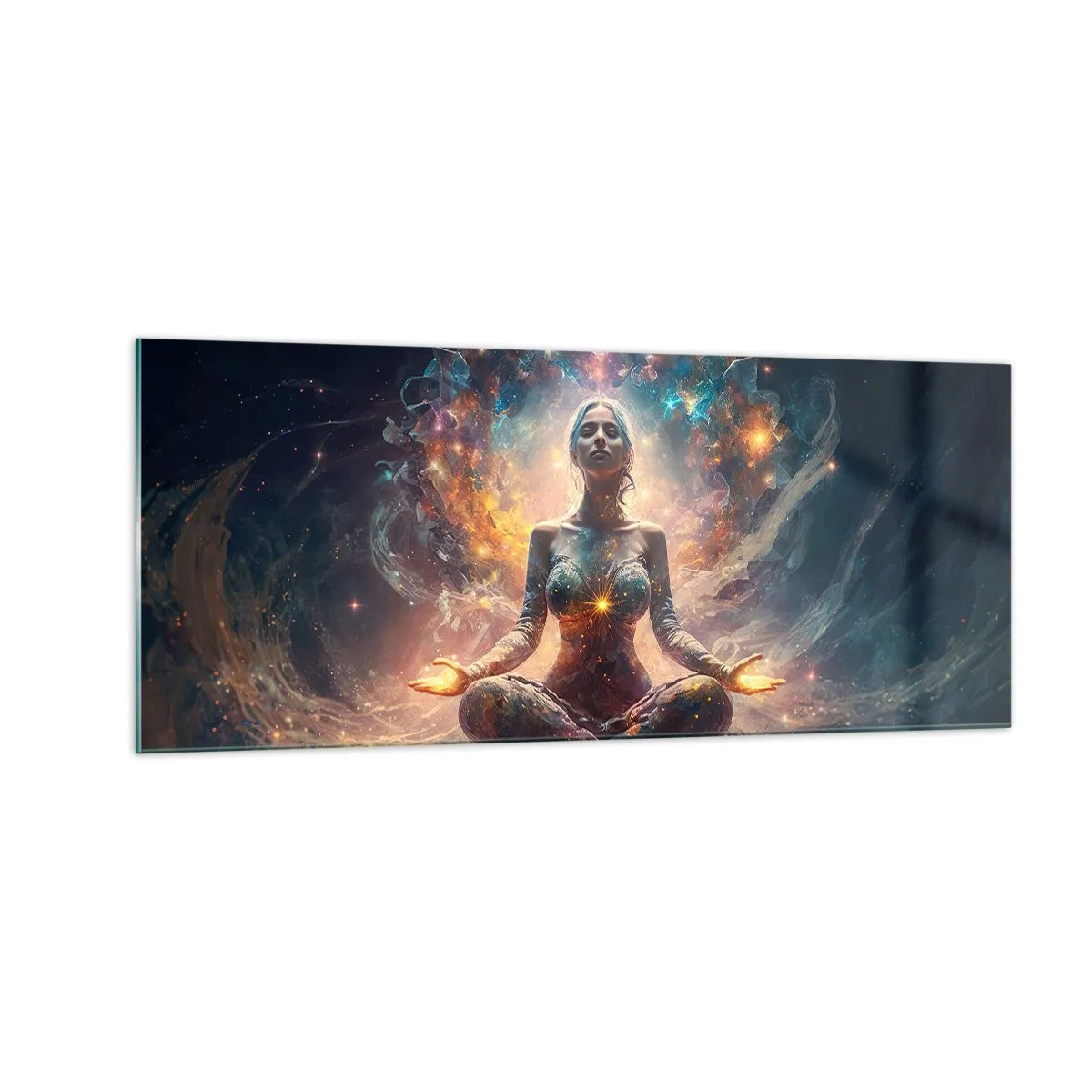 Billede på glas - Flow af god energi - 100x40 cm