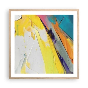 Plakat i ramme af lyst egetræ - Lysets anatomi - 60x60 cm