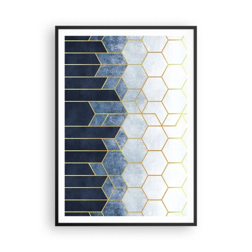 Plakat i sort ramme - Komposition i synkoperet rytme - 70x100 cm