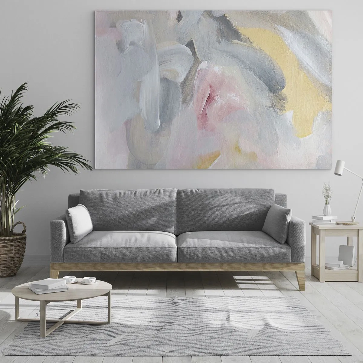 Billede på glas - I en pastelfarvet verden - 120x80 cm