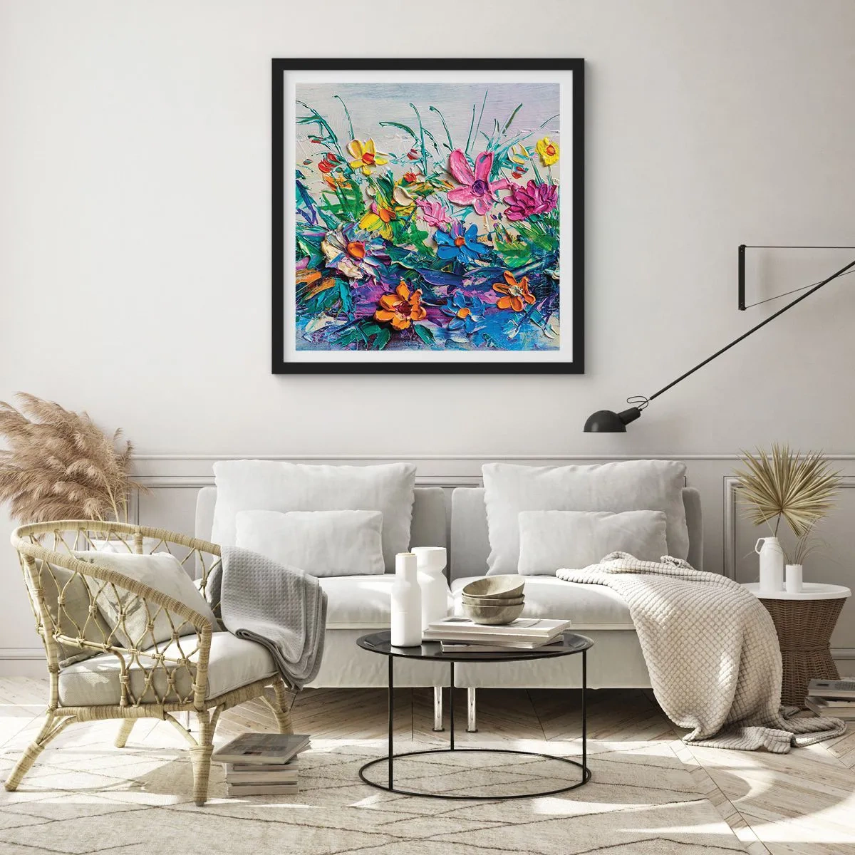 Plakat i sort ramme - Overhovedet ikke et stilleben - 30x30 cm