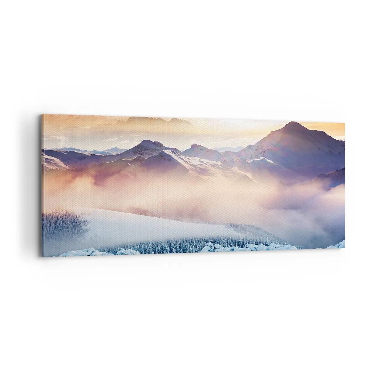 Lærredstryk - Billede på lærred - Naturens kraft og renhed - 100x40 cm