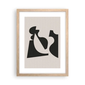 Plakat i ramme af lyst egetræ - Sammensæt din egen - 30x40 cm