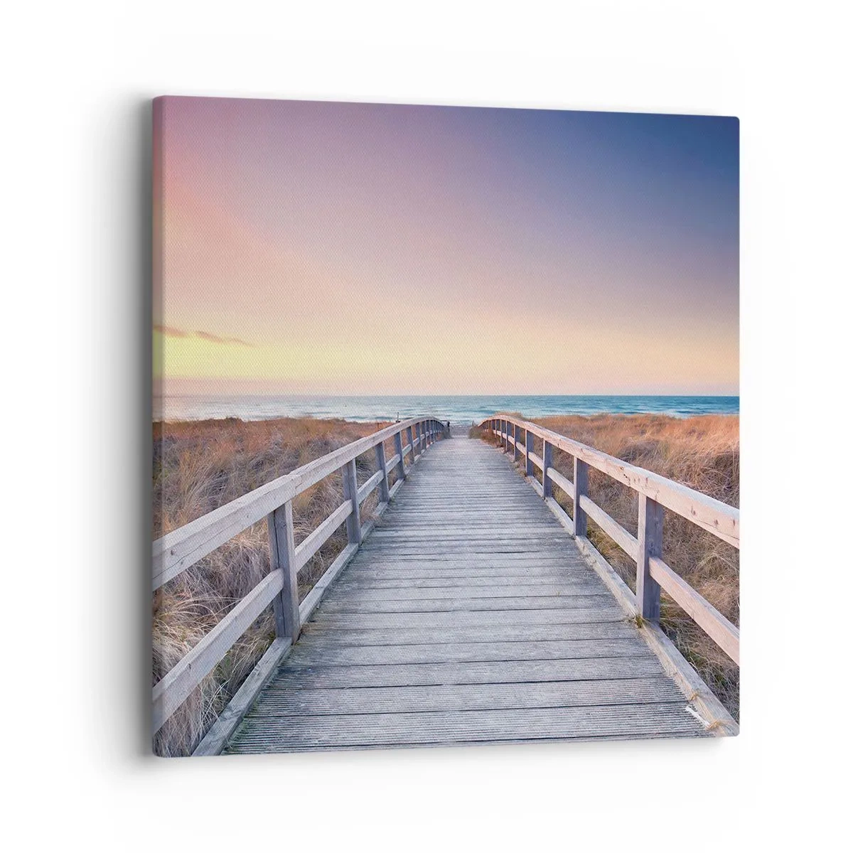 Lærredstryk - Billede på lærred - Baltisk aften aura - 40x40 cm