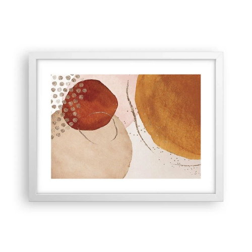 Plakat i hvid ramme - Rundhed og bevægelse - 40x30 cm