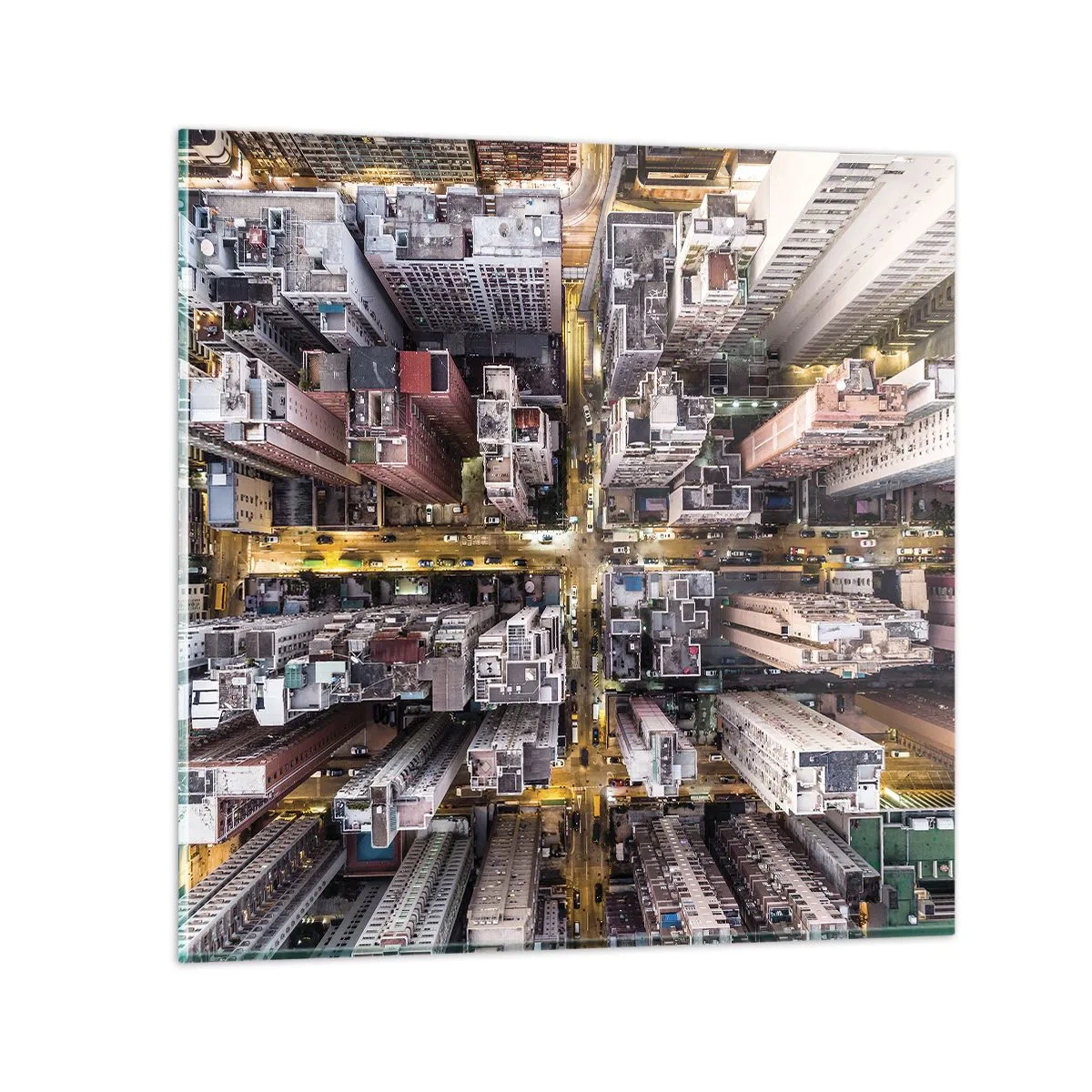 Billede på glas - Hilsner fra Hong Kong - 50x50 cm