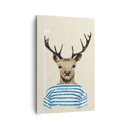 Lærredstryk - Billede på lærred - Fordi jeg kan lide stribede skjorter! - 80x120 cm