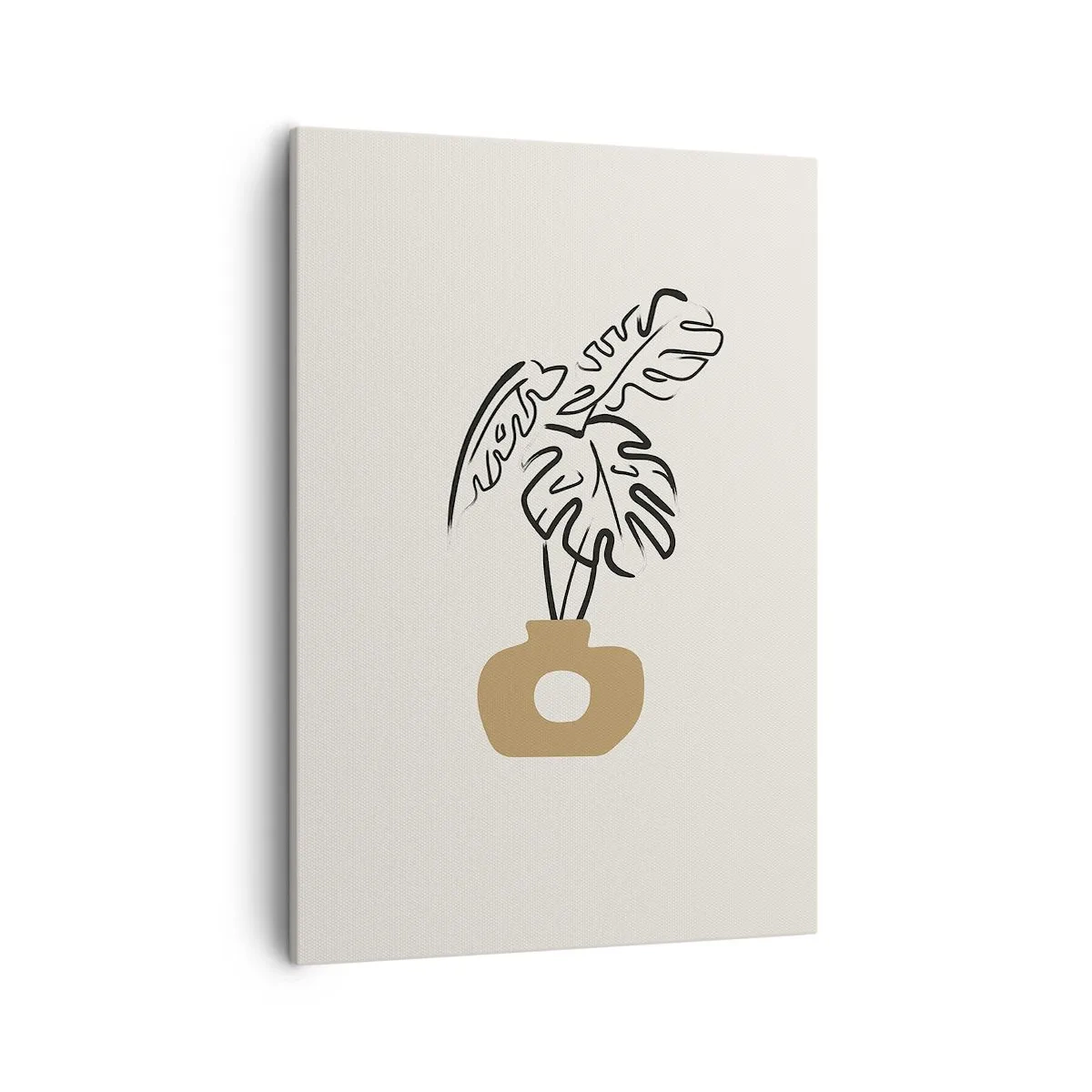 Lærredstryk - Billede på lærred - Monstera - udsmykning af huset - 50x70 cm