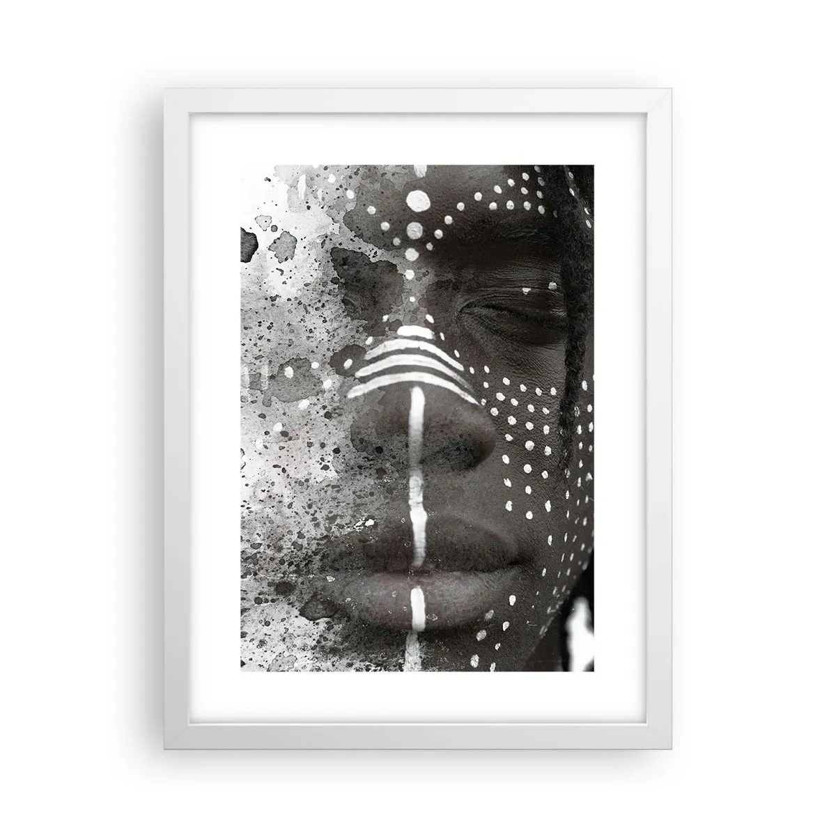 Plakat i hvid ramme - Opdag den oprindelige ånd - 30x40 cm