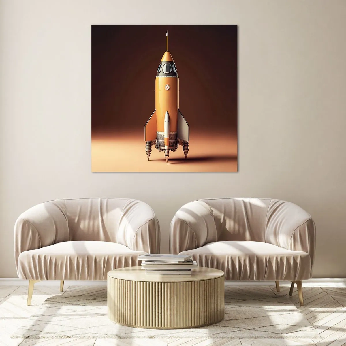 Billede på glas - Det begynder med en drøm - 40x40 cm