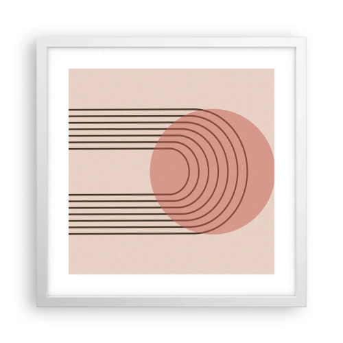 Plakat i hvid ramme - Uimodståelig tiltrækningskraft - 40x40 cm