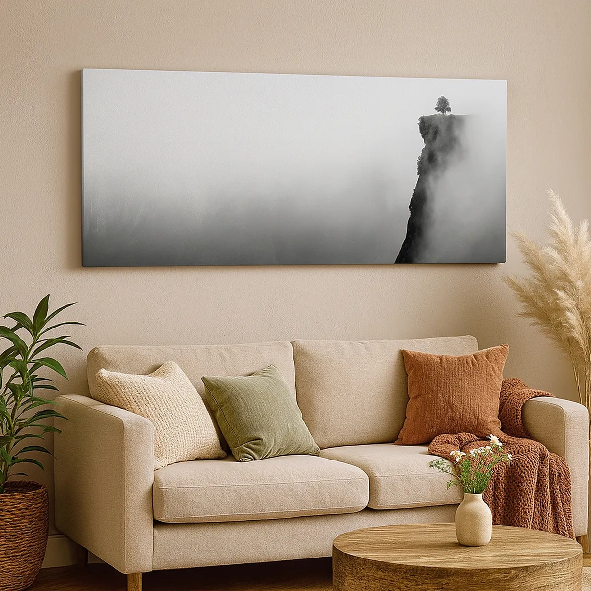 Lærredstryk - Billede på lærred - På kanten af verden - 30x30 cm