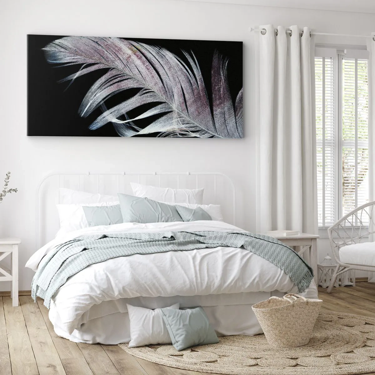 Lærredstryk - Billede på lærred - Tænk om berøring - 100x40 cm