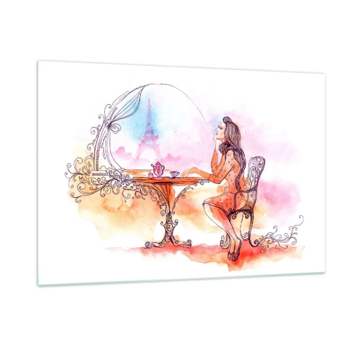 Billede på glas - Parisisk elegance - 120x80 cm