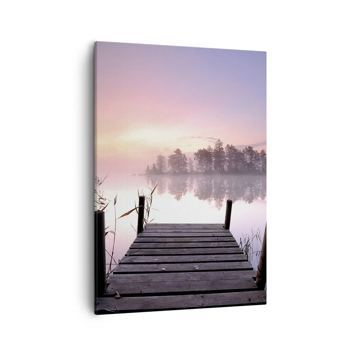Lærredstryk - Billede på lærred - Ud af den lilla tåge... - 50x70 cm