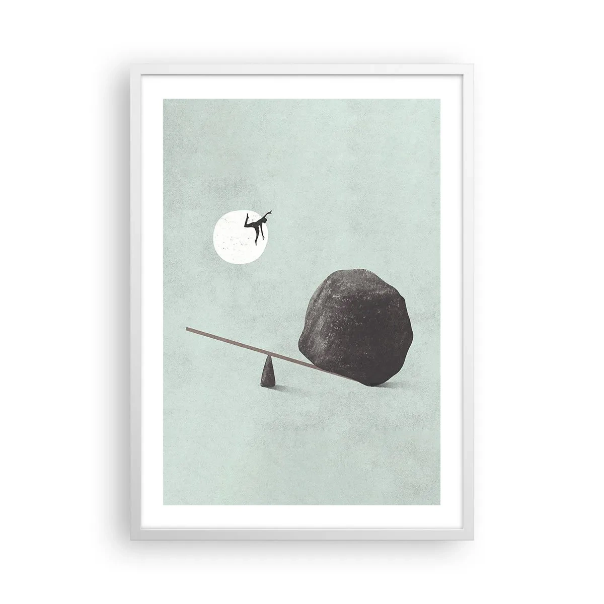 Plakat i hvid ramme - En drøm går i opfyldelse - 50x70 cm