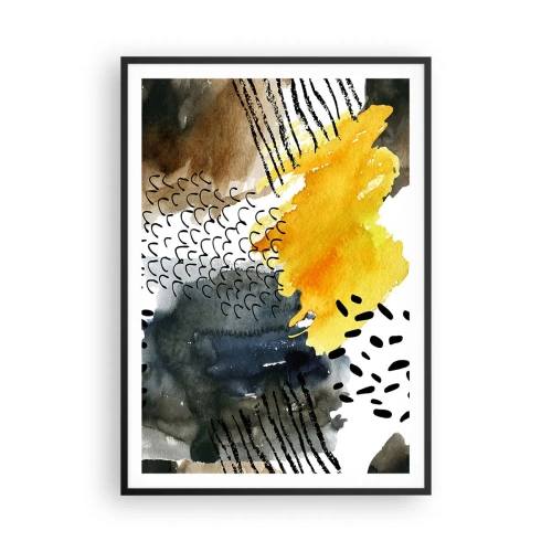 Plakat i sort ramme - Et møde mellem elementerne - 70x100 cm