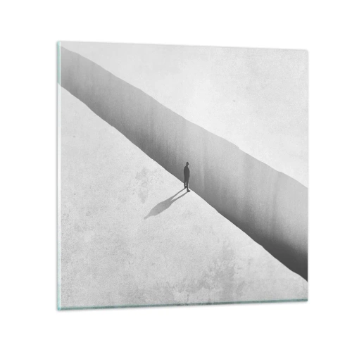 Billede på glas - Lys destination - 70x70 cm