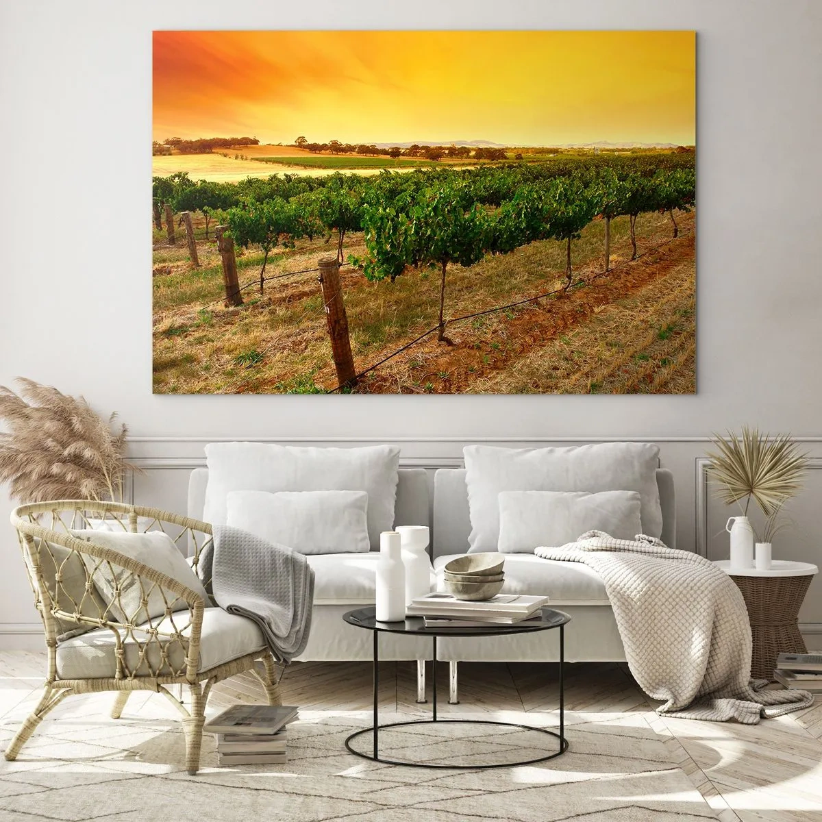 Billede på glas - Drik solen - 120x80 cm