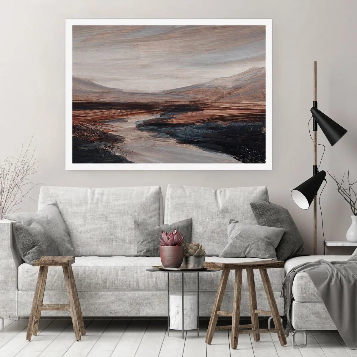 Plakat -  Fredfyldt dal - 70x50 cm