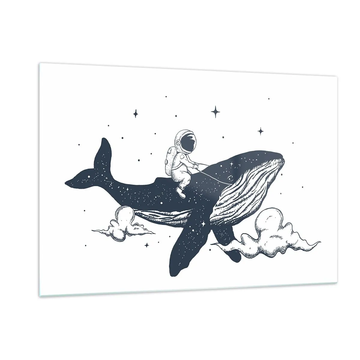 Billede på glas - Et kosmisk eventyr - 120x80 cm
