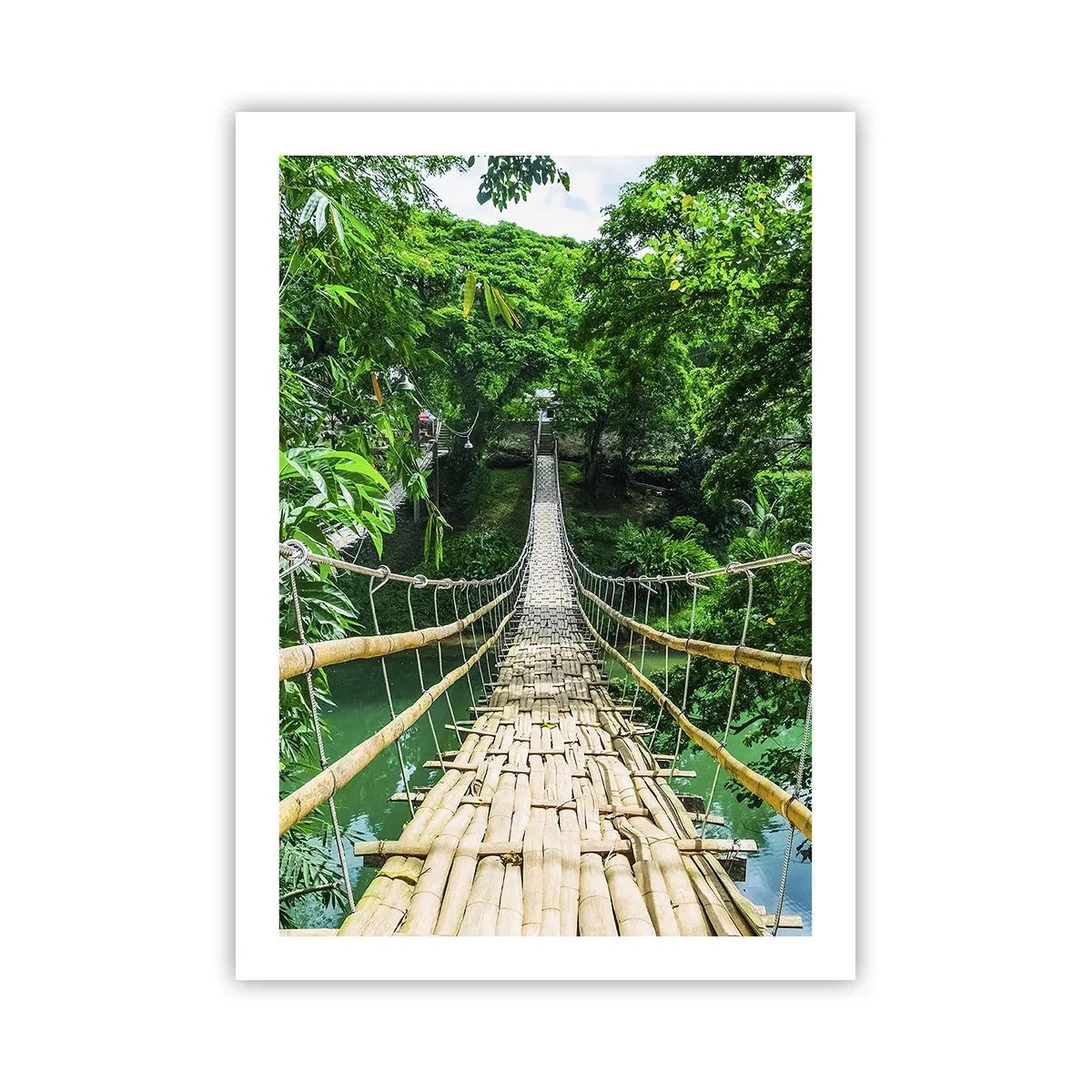 Plakat - Abebro over grønne områder - 50x70 cm