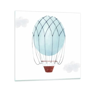 Billede på glas - Alt i skyerne - 30x30 cm