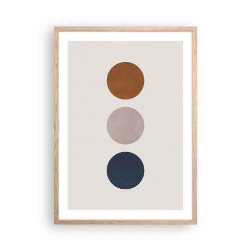 Plakat i ramme af lyst egetræ - Et symbol på perfektion - 50x70 cm