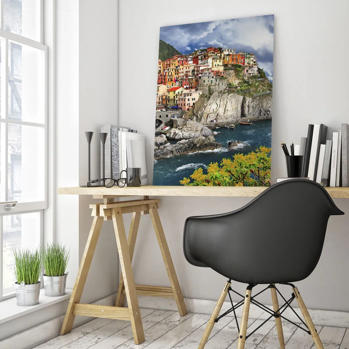 Billede på glas - En klynge klæber sig til klipperne - 50x70 cm