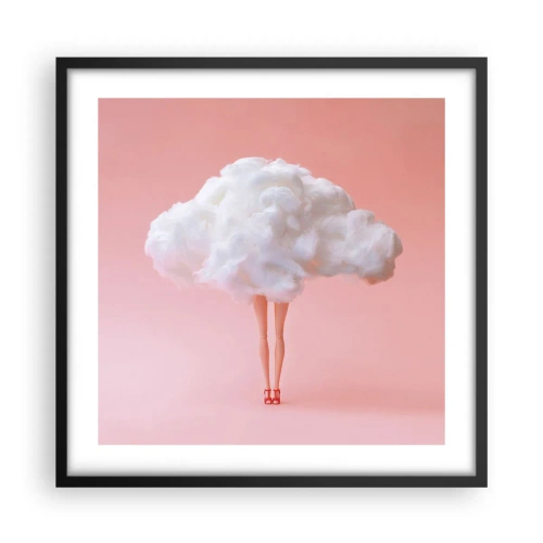 Plakat i sort ramme - Et sødt løfte - 50x50 cm