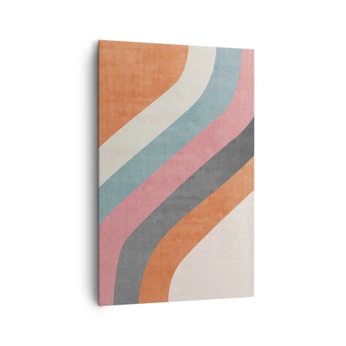 Lærredstryk - Billede på lærred - Diagonal komposition - bevægelse - 80x120 cm