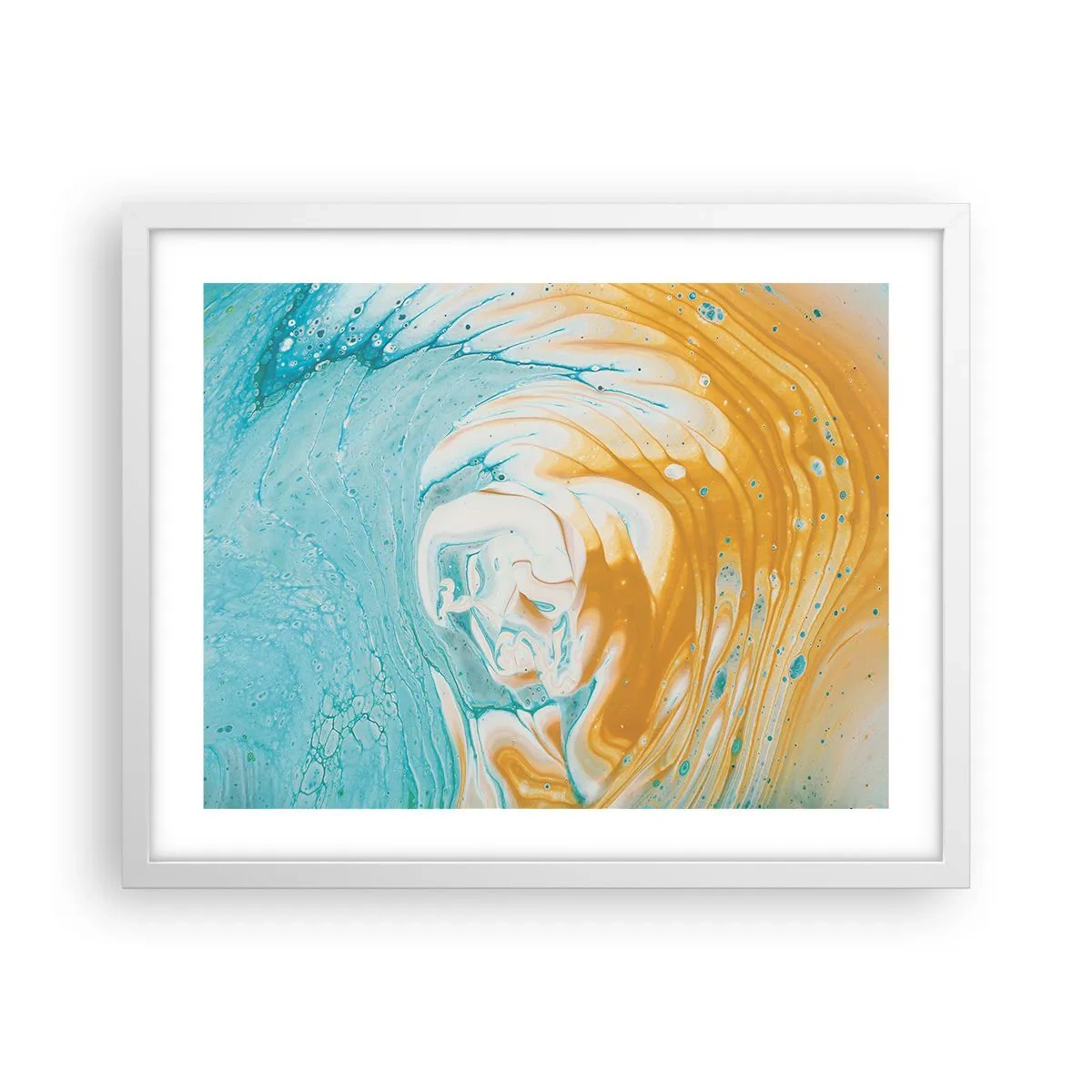 Plakat i hvid ramme - Pastel hvirvel - 50x40 cm