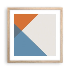 Plakat i ramme af lyst egetræ - Med hensyn til ... - 40x40 cm
