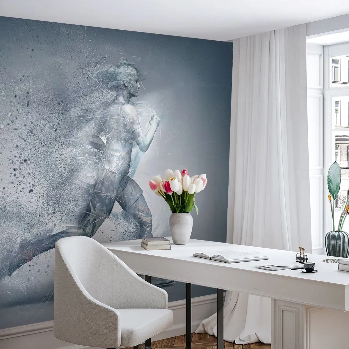 Fototapet Premium Canvas - Krystalklar energi - Abstraktion, Grafik, Løber - 450x315 cm