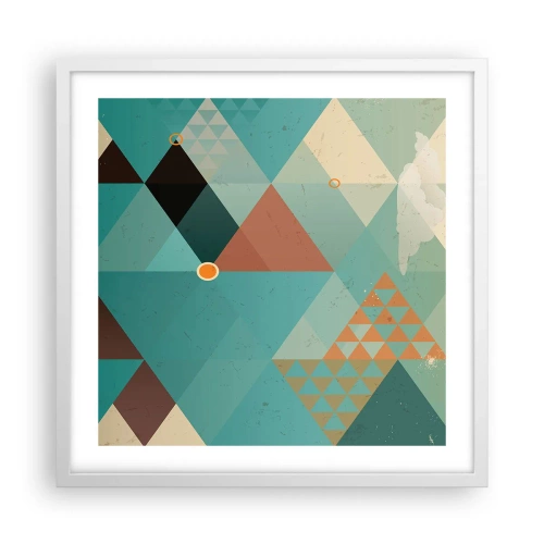 Plakat i hvid ramme - Enhed af mangfoldighed, mangfoldighed af enhed - 50x50 cm