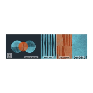 Prøve Fototapet Selvklæbende Deluxe Sticker - Symmetrisk sammensætning - Abstraktion, Stykke, Geometrisk mønster - 100x30 cm