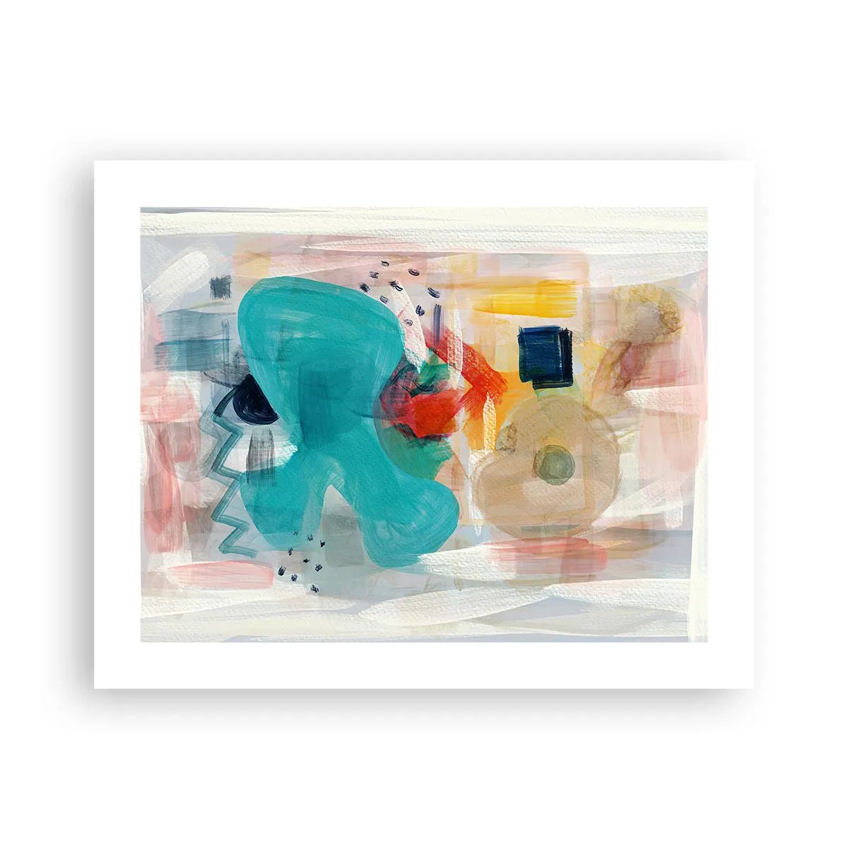 Plakat - Et farverigt spil - 50x40 cm