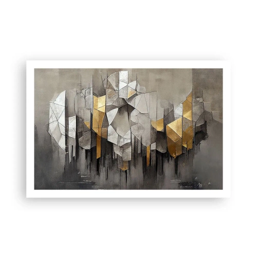 Plakat - Komposition lavet af is og lys - 91x61 cm