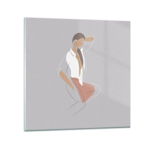 Billede på glas - Omrids af nåde - 30x30 cm