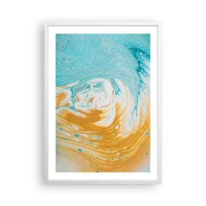 Plakat i hvid ramme - Pastel hvirvel - 50x70 cm