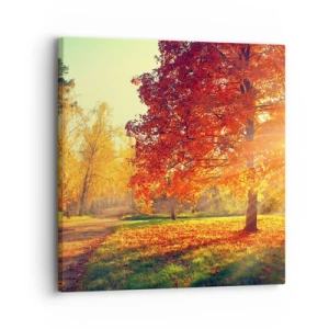 Lærredstryk - Billede på lærred - Rød er smuk - 30x30 cm