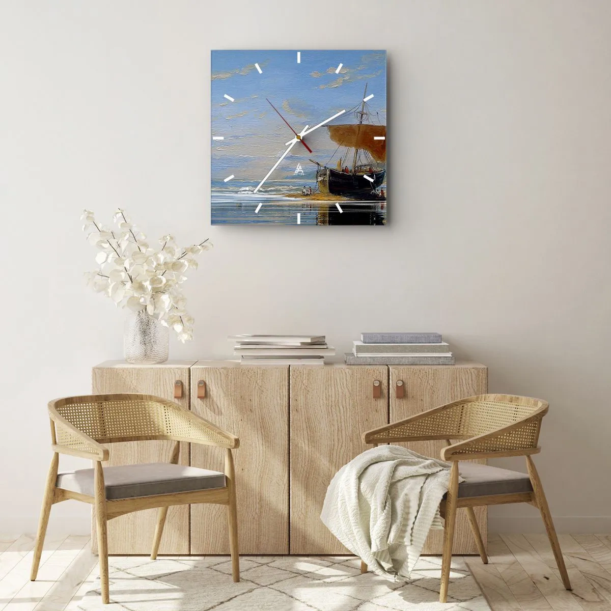 Vægur, Uret - Vand, jord, luft - 30x30 cm