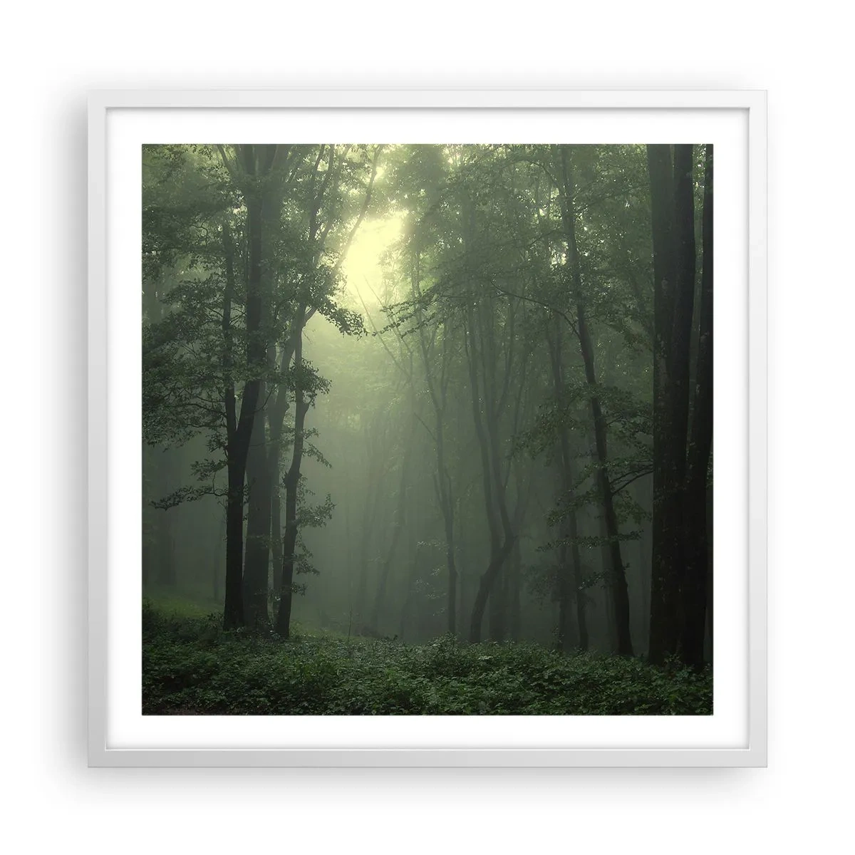 Plakat i hvid ramme - Før han vågner op - 60x60 cm