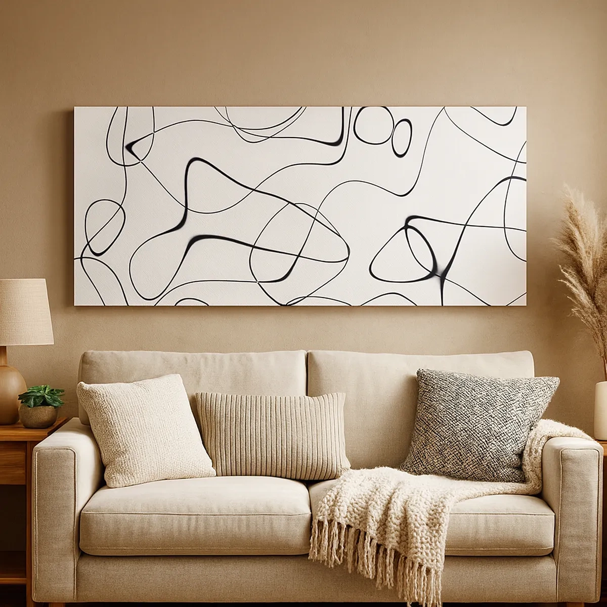 Lærredstryk - Billede på lærred - Livets veje, skæbnens omskiftelser - 30x30 cm